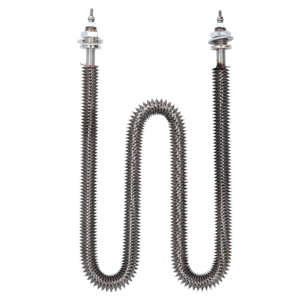 Finned Heating Element W Type 3500W M18 X 25 Stainless Steel Electric Heat Tube for for Ovens Baking Air Conditioning AC 380V