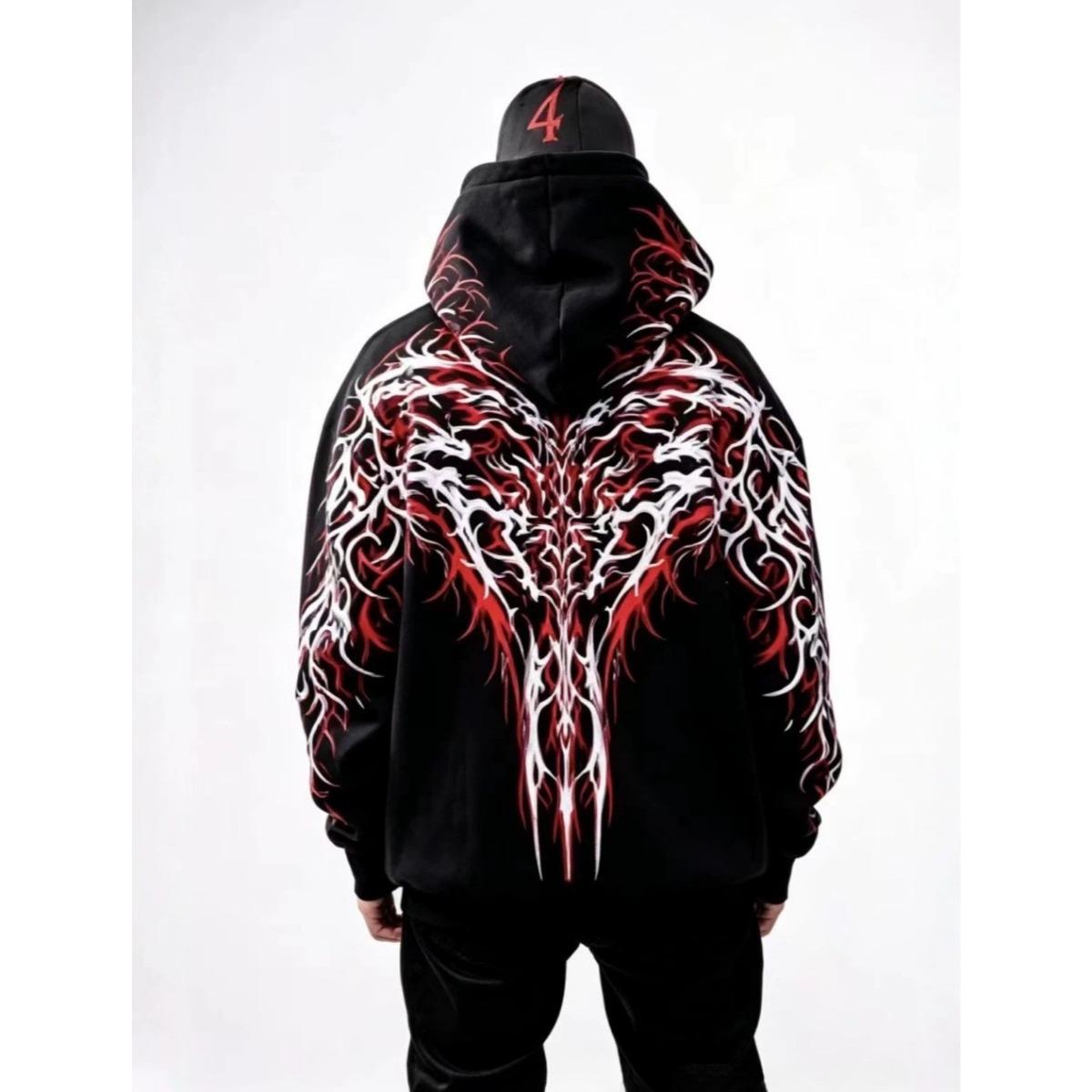 ZYLLO Reflective Motorcycle Hoodie Reflective Graphic