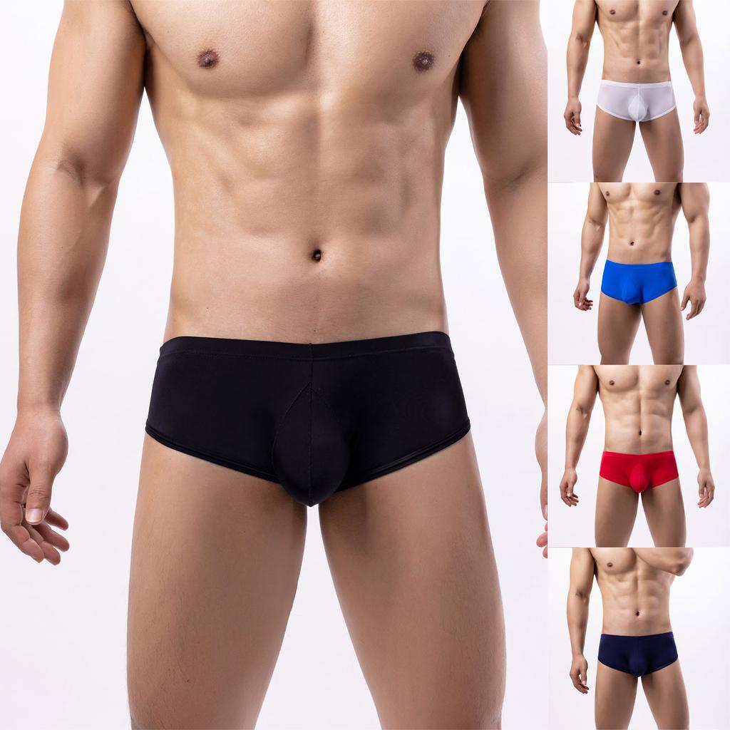 Men's  Solid Stripe Boxer Pants Men Underwear Underpants Breathable Soft Panties