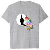 Unicorn Middle Finger T Shirt Women Mens T-Shirt Streetwear Tshirts Anime Clothes Four Seasons