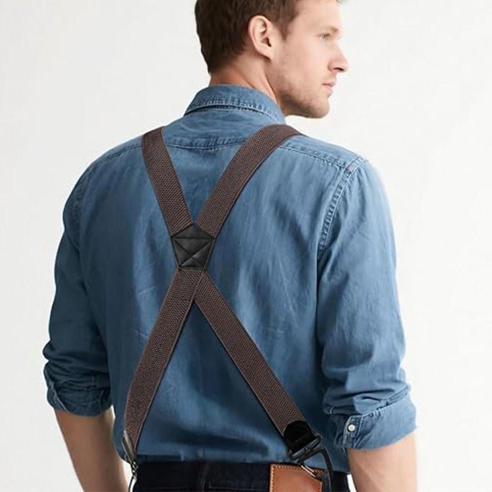 Heavy Duty Elastic Pants Braces Y-Type X-Type Anti-slip Suspenders Work Suspenders Work Use