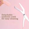 Pink Eyebrow Trimming Scissors with Built-in Comb - Stainless Steel, Precise Grooming Tool, Creating Perfect Eyebrows