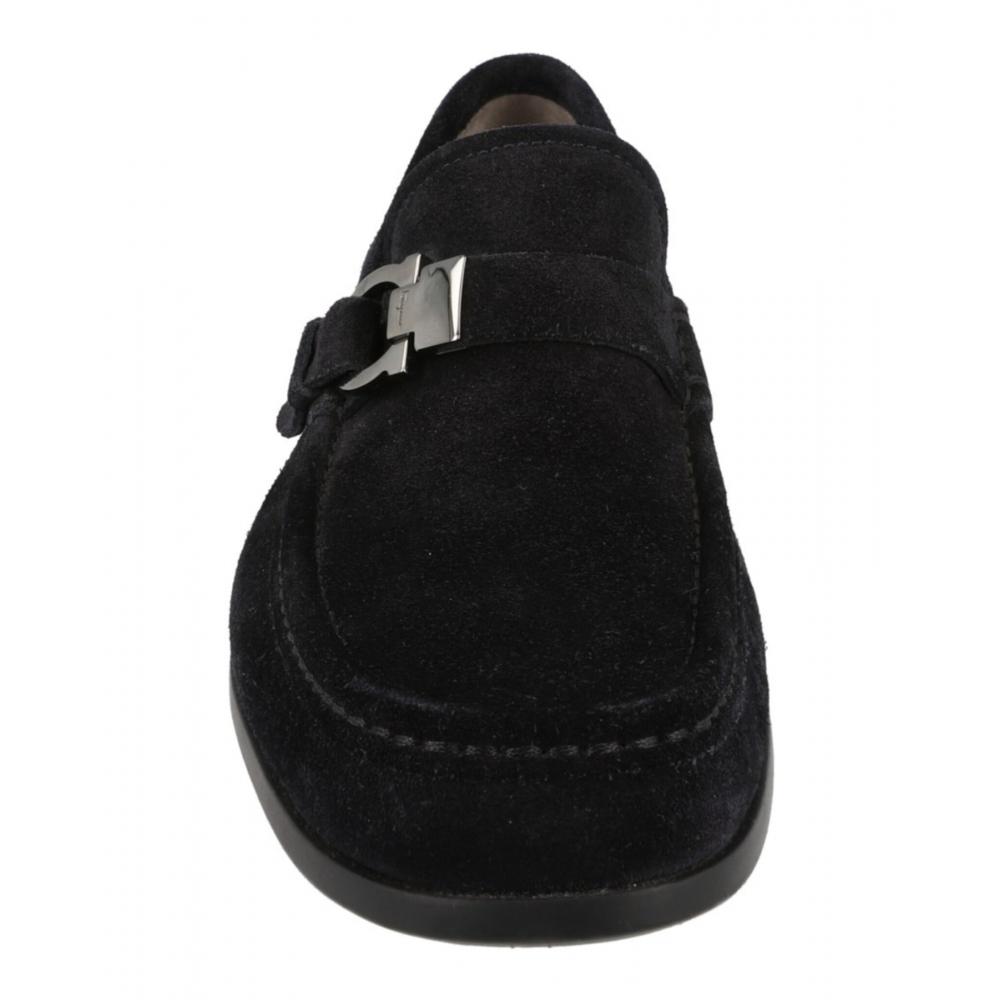 Salvatore Ferragamo Adam Suede Loafers Blue