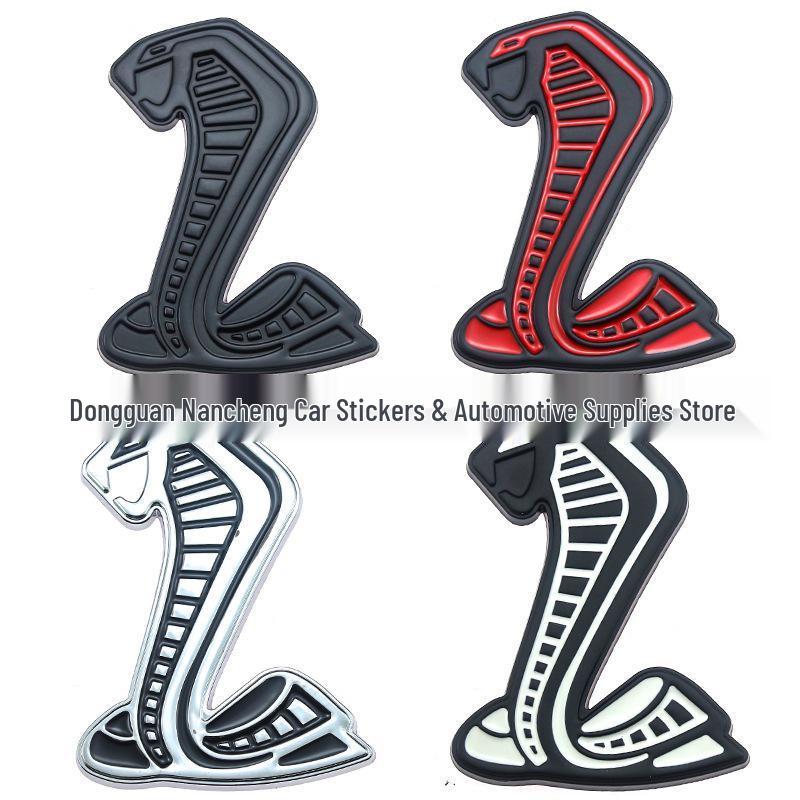 Ford Mustang GT500 Metal Car Decals: Cobra & Shelby GT Emblems