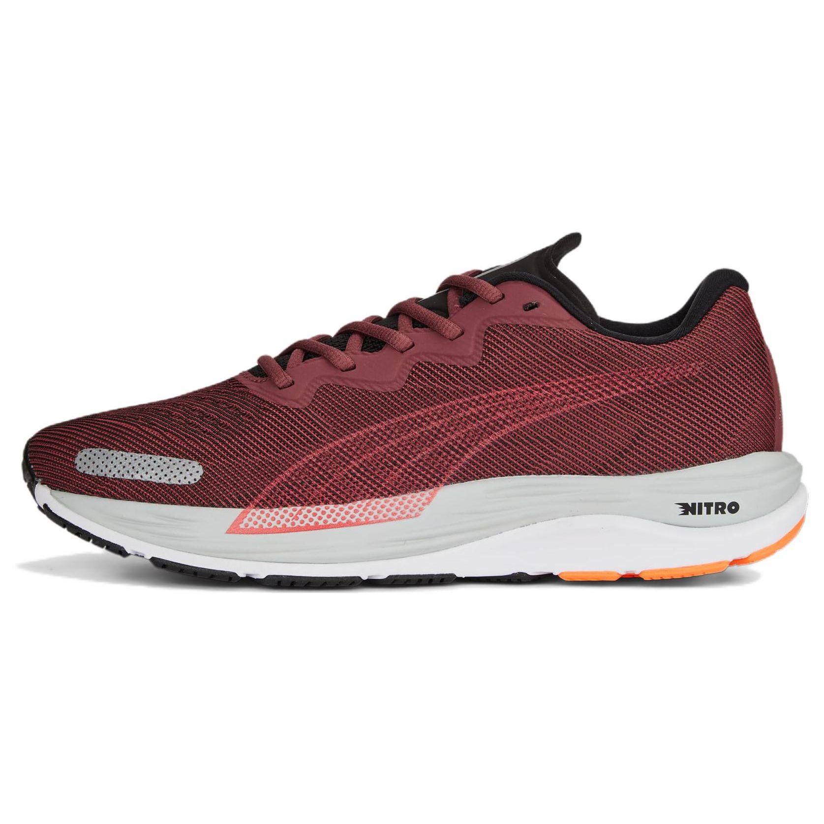 

Puma Velocity Nitro 2 Легкие Стильные Тканевые Сетчатые Нескользящие Прочные Низкие Повседневные Кроссовки для Бега Мужские кроссовки Темно-красные 195337-15 41