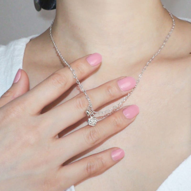 LOASI Lovely Rose. Rose Heart Chain Necklace