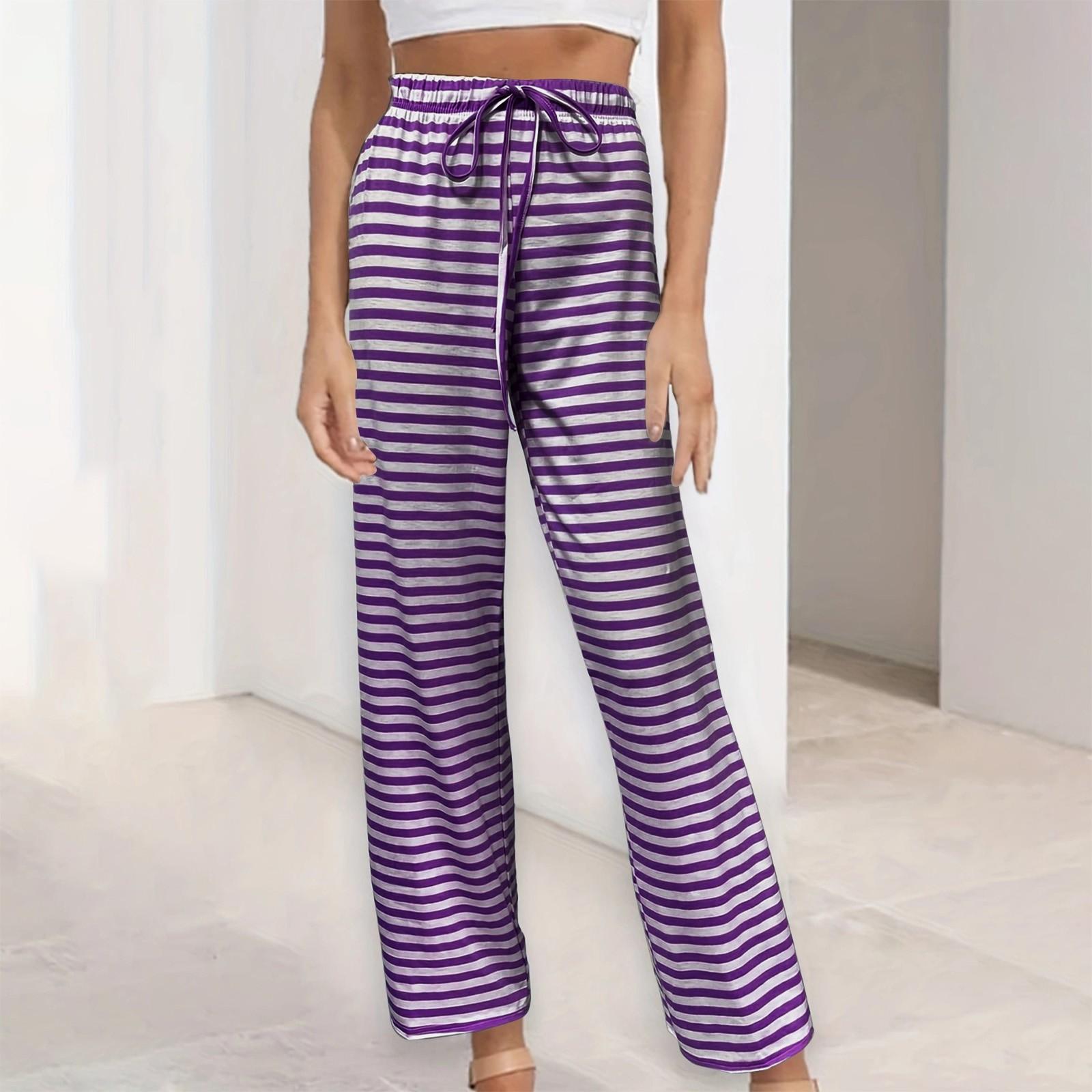 Женские повседневные брюки. Удобные повседневные эластичные широкие брюки на шнурке. — фото 9