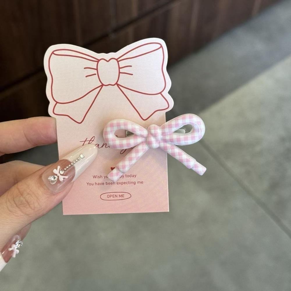 Fashion Bow Hair Clip Colorful Elegant Hair Side Clips Sweet Duckbill Clip Hair Accessories