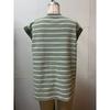 Summer Women's New Round Neck Striped Knitted T-shirt Fashionable Loose and Versatile Contrasting Color Top