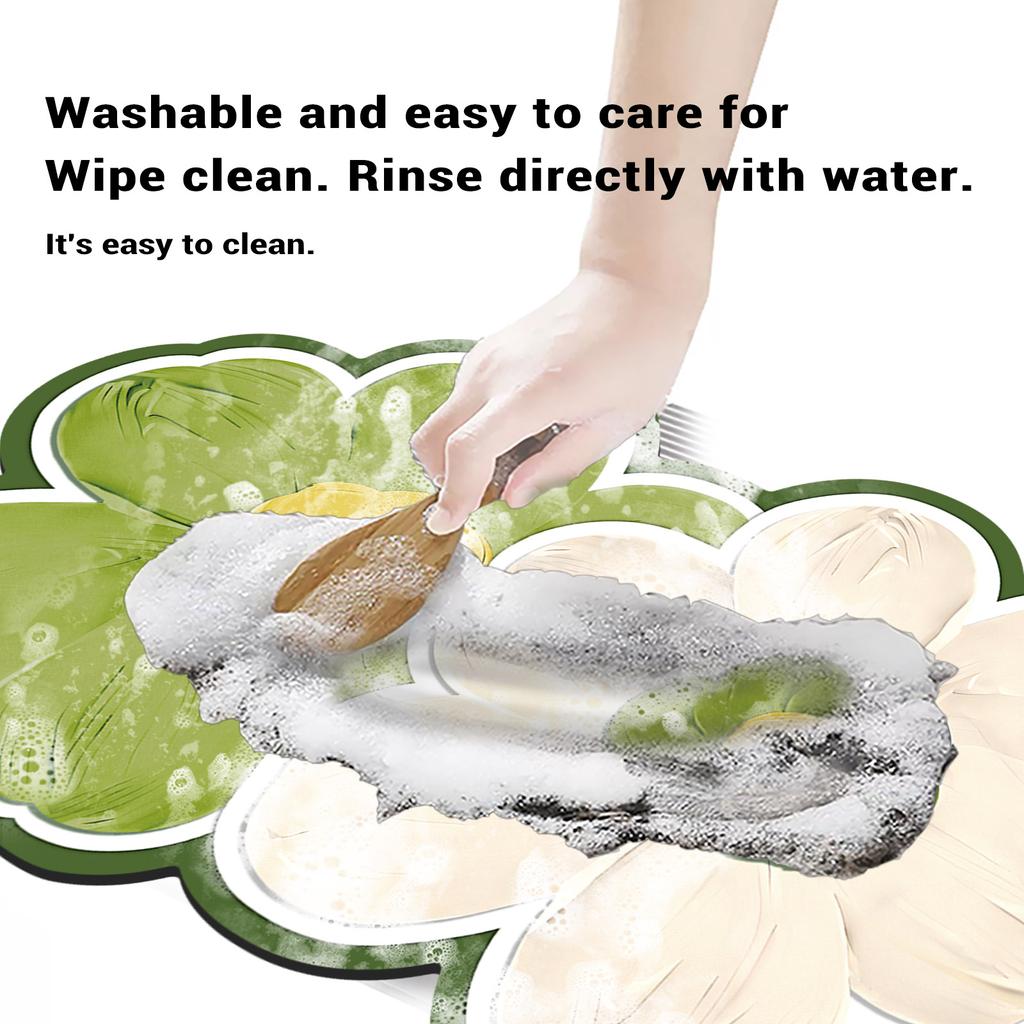 Irregular Diotomite Bathroom Mat Absorbent Shower Foot Mats Quick Dry Non-Slip Bath Carpet Toilet Rugs Doormat Washable