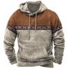 Cross border new casual trend hoodie hoodie retro 3D printed men's sportswear European and American streetwear