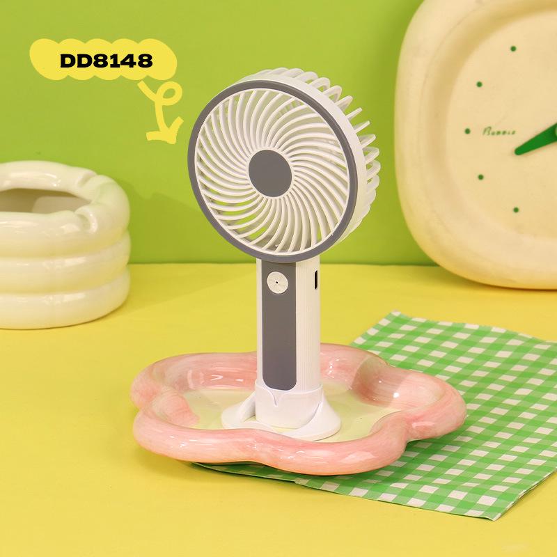 

Clear Desktop USB Handheld Fan with Phone Holder for Dorms and Offices Color білий