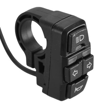36V Handlebar Headlight Turn Signal Light Horn Switch Button 3in1 for Motorcycle Scooter E-bike