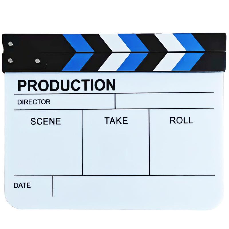 Ciak in Acrilico per Regista Pellicola & TV Oggetti di Scena Barra Colore Tavola da Film
