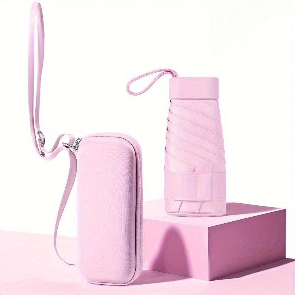 The New Convenient Mini Umbrella That Can Be Carried Cross-body In a Card Holder, Rain Or Shine, 99% Sun Protection
