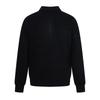 Mens Solid Cable Knit Polo Sweater Loose Fit Streetwear Vibe
