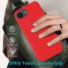 (iPhone 16e, Red) For iPhone 16e Case Drop Proof Liquid Silicone Soft Lining Back Phone Cover