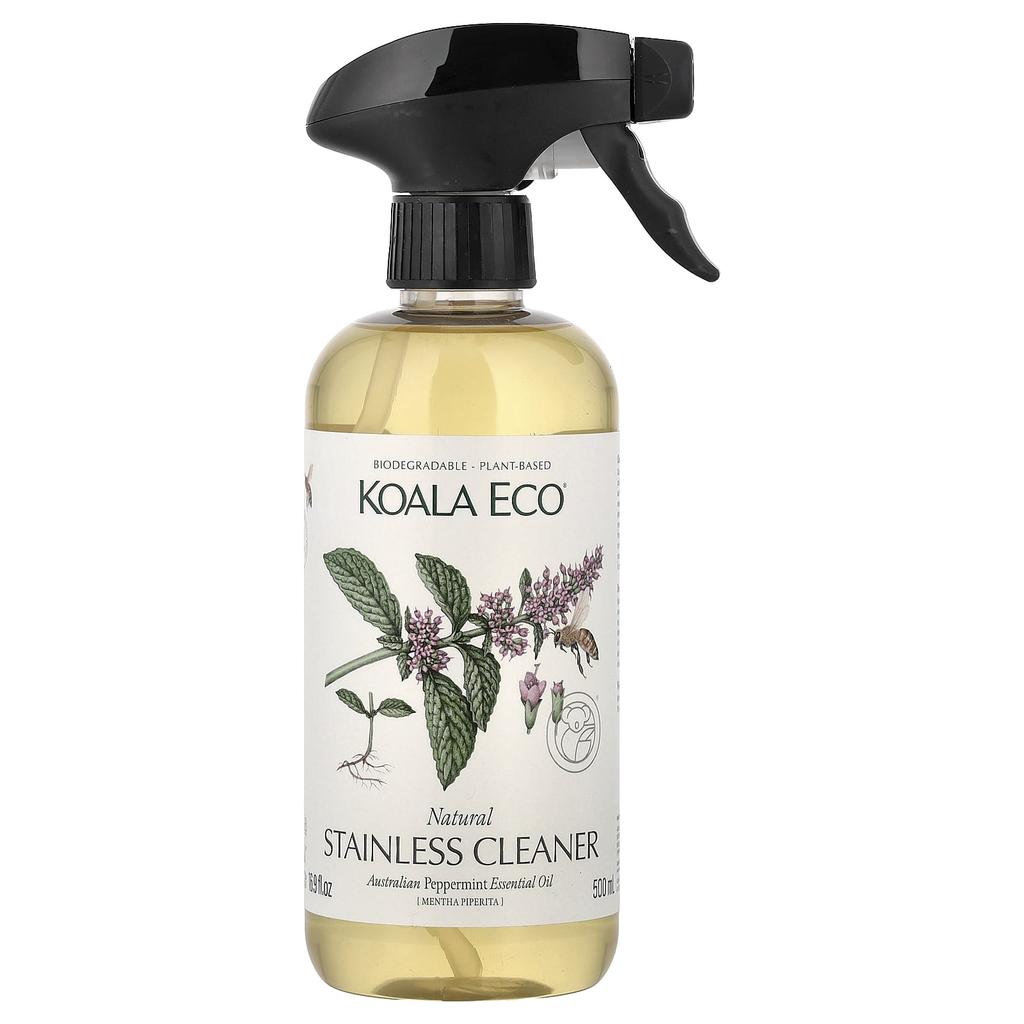 Koala Eco, Natural Stainless Steel Cleaner, Essential Oils, Australian Peppermint, 500ml (16.9 fl oz)