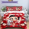 3pcs Duvet Cover Set (1*Duvet Cover + 2*Pillowcase, Without Core),Betty Boop Print Bedding Set, Bedroom Decor, All‑Season, Birthday Gift