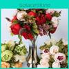 8 Heads Artificial Silk Peony Bouquet For Realistic Wedding Decor**