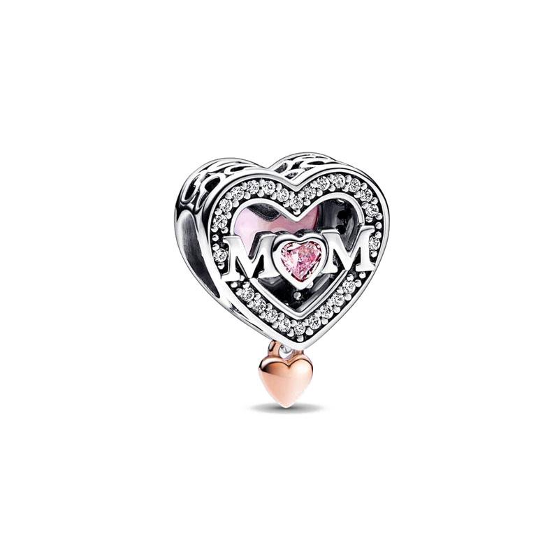 Pink Beads, Pink Lotus Pendant Suitable For European Original Bracelet Diy Accessories, Women'S Exquisitejewelry