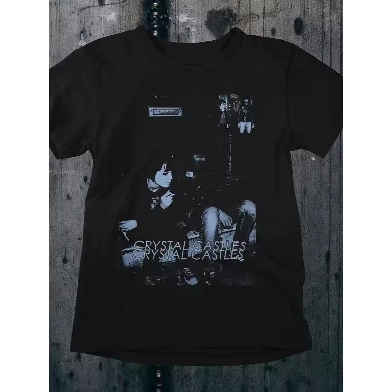 Crystal Castle Album Art Casual Men's T shirt Summer New Collection Unisex Y2K T shirt