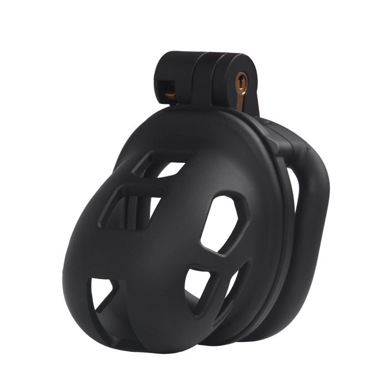 Inexpensive Male Chastity Cage Set 6 Sizes with Lock and 4 Rings Resin Lightweight Breathable Comfortable Design for Men