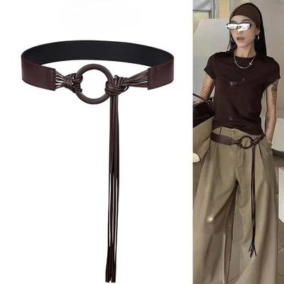 Women's Slimming Leather Fringe Belt - American Style, Autumn/Winter Versatile Waist Cincher