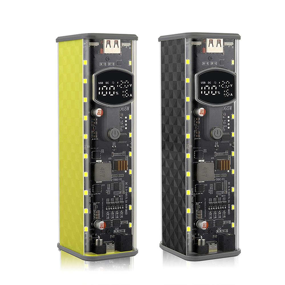 PD65W Power Bank with Adjustable Voltage 8 *18650 Battery Case Solder-Free Power Bank Casing for Laptops and Electronic Devices
