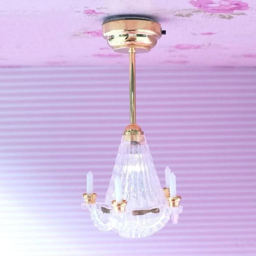 LUOZZY Dollhouse Chandelier Lights - Miniature Led Chandeliers for Dollhouse