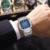 Luxury Watch for Men Waterproof Luminous Quartz Watch Stainless Steel Square Quartz Men's Watches