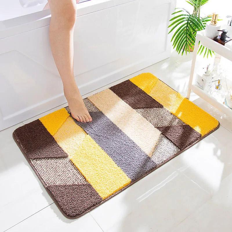Nordic Style Bathroom Non-slip Floor Mat Bathroom Absorbent Rugs Home Door Welcome Mat Indoor Bedroom Carpet College Room Decorations