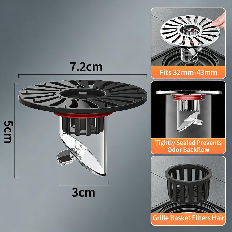 Floor Drain Core Shower Floor Strainer Cover Toilet Sewer Anti-Odor Plug Abs No Smell Bathroom Toilet Sewer Shower Drain