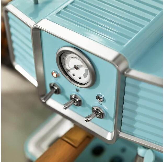 Кофеварка Cecotec Power Espresso 20 Traditional светло-голубой (01628)