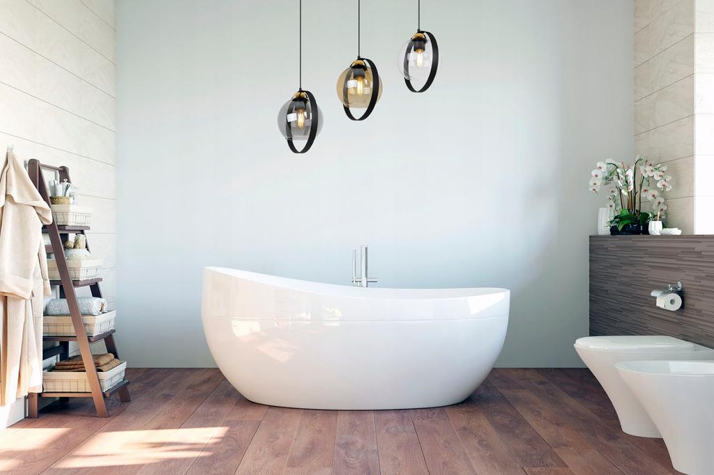 MODERN GLASS HANGING LAMP RINGS MIX