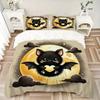 3pcs Bat Cute Cartoon Design Printed Quilt Set - Includes 1 Quilt Cover and 2 Pillowcases, Machine Washable - Suitable for All Seasons.N003