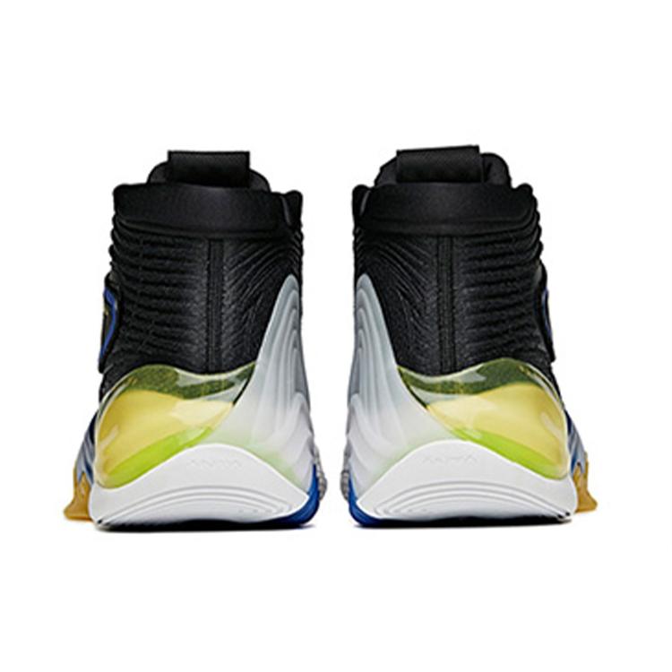 Anta KT6 Thompson 'Away' Trendy Slip Resistant Abrasion Resistant High Top Basketball Shoes Men's Black Yellow Blue 112121101-4