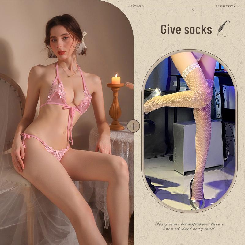 Sexy Übergrößen-Dessous-Set mit offenem Schritt zum Ausziehen ohne Ausziehen und mit Night Listen Duft.