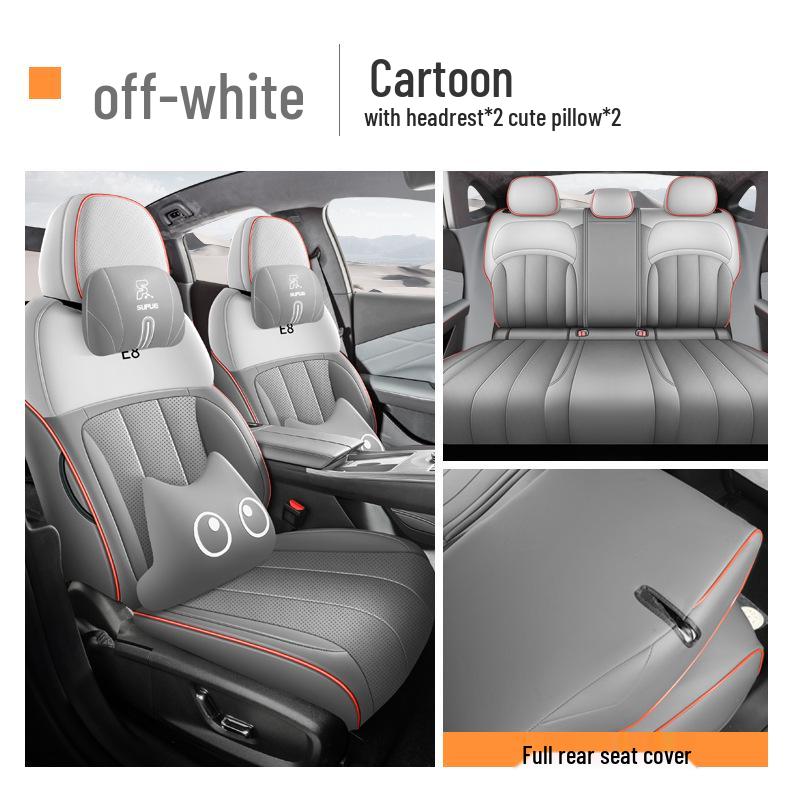 Galaxy E8 Full Leather Car Seat Cushion - Four Seasons Universal Model
