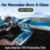 Für Mercedes Benz A-Klasse -2024 Auto Mittelkonsole Armaturenbrett Navigation TPU Kratzfestigkeit Schutzfolie Innenraum Folien Aufkleber