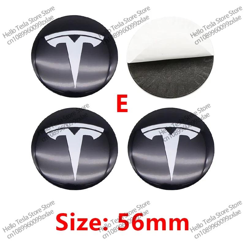 Car Sticker Tesla 4Pcs 56/60mm Car Wheel Center Hub Cap Car Accessorie For Tesla Model 3 2021 S X Y Style Roadster Invader Coil