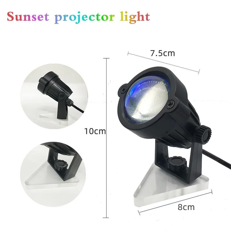 Sunset Projector Atmosphere Led Night Lights Bedroom Coffee Shop Bar Decor Light Kids Bedroom Cute Night Sunset Projection Lamp