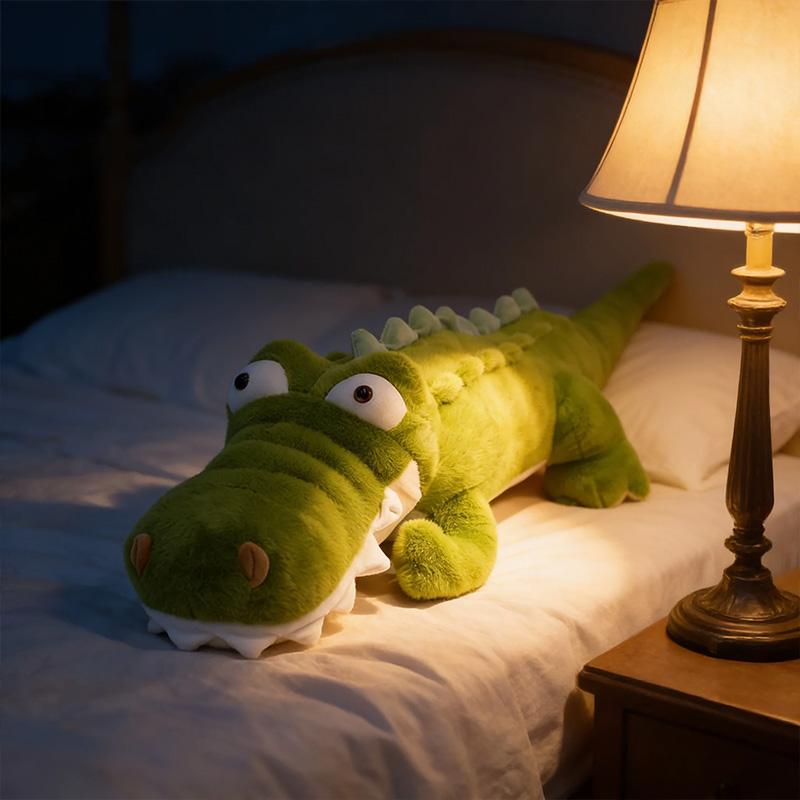 80cm Morbido Peluche Coccodrillo Bambola Giocattolo di Peluche Giocattolo di Peluche Decorato Cuscino Coccodrillo Cartone Animato Regalo di Compleanno Per Bambini
