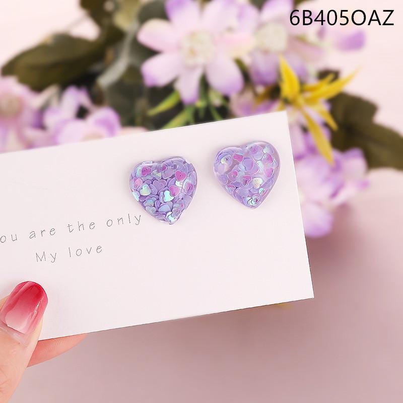 2024 Trendy Purple Flower Earrings: 925 Sterling Silver Studs for Women