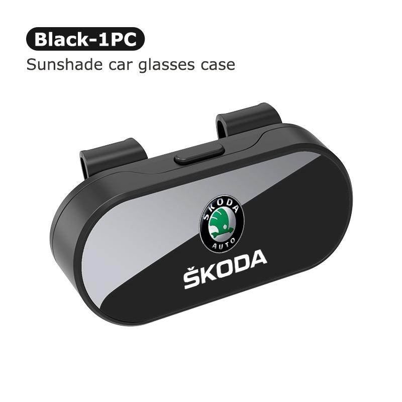 For Skoda Car Interior Accessories Glasses Holder Clip Box Car Visor Sunglasses Glasses Case Kodiaq Fabia Kamiq Karoq Octavia 2 xknp33