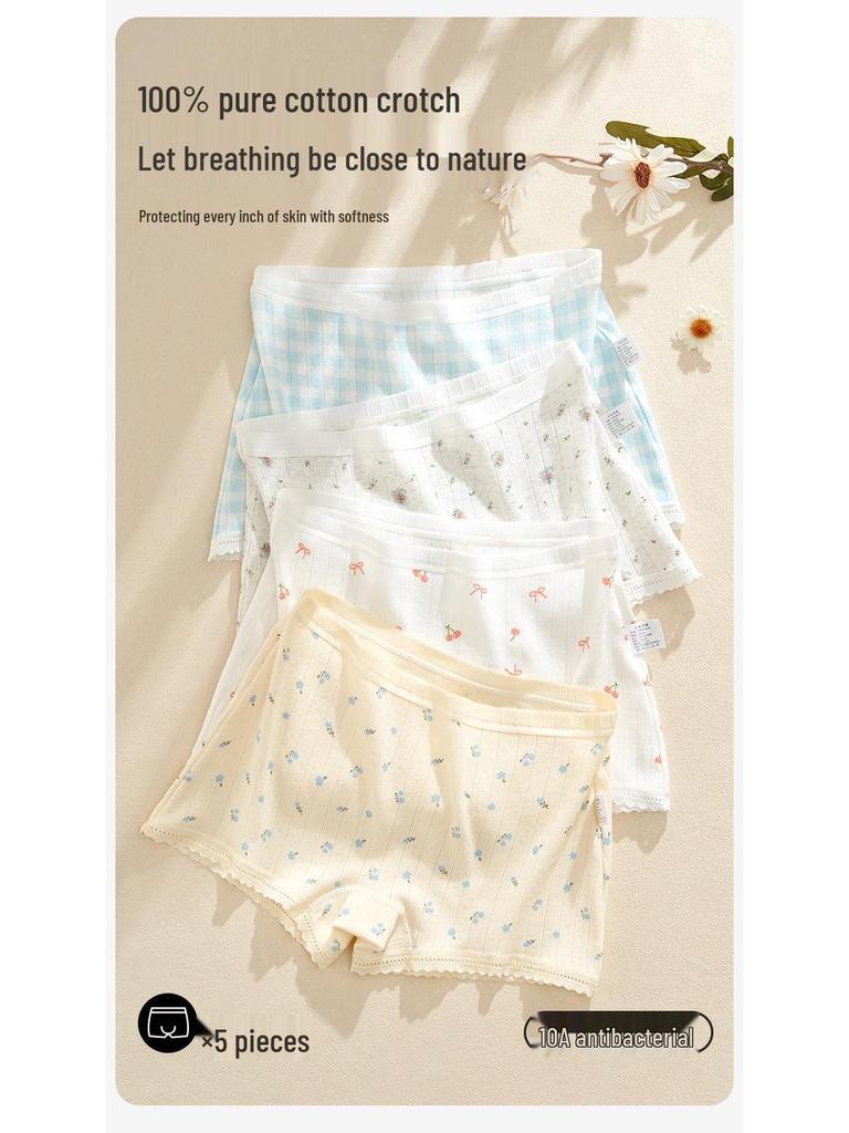 Children's Pure Cotton Boxer Briefs for Girls and Boys