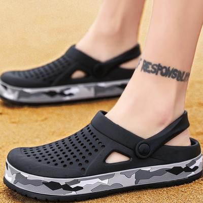 Summer Men Beach Shoe Fashion Camouflage Round Head Sandals Outdoor Casual Hollow Slippers Nupied Sandales Homme