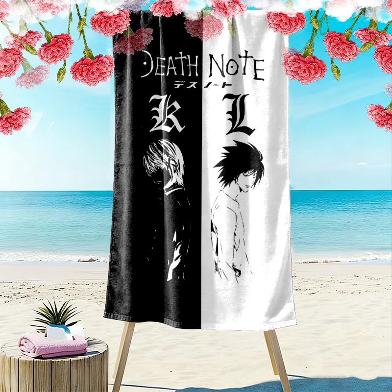 Death Note Print Beach Towel, Large Soft Quick Dry Towel for Beach Camping Swimming