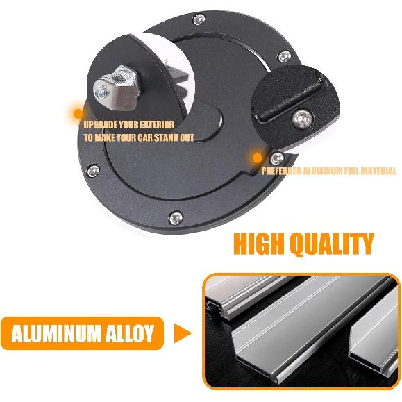 LLKUANG Gas Fuel Tank Cap Protector Cover Compatible with Toyota Tundra 2007-2021,Fuel Tank Door Cover Car Oil Gas Cap Door Cover Trim Decorative