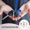 Set of 2 Metal Keychain Key Clip Hook Key Ring Holder Organizer Swivel Buckle Key Ring Leather Keychain Clip Buckle for Car Accessories Bag Wallet